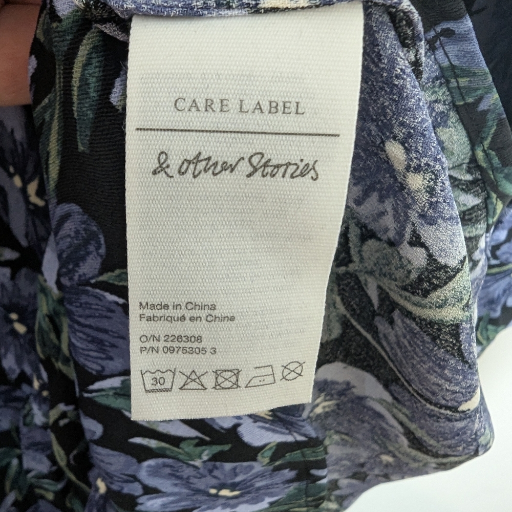 & Other Stories Floral Print Mini Wrap Dress - Size 4 - Picture 10 of 13